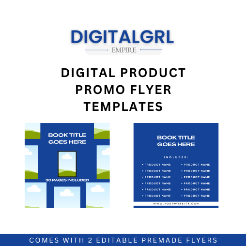 Editable Digital Product Promo Flyer Template For PLR